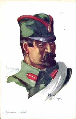 Infanteria Sérvia — desenho de Em Dupuy — Paris Color, N° 3