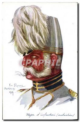 Major de infantaria (austríaco) — retrato militar — Em Dupluis, Maubeuge 1914