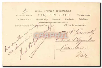 Mulher com coroa de gui — Boa Ano — Postes du Rhône — Verso