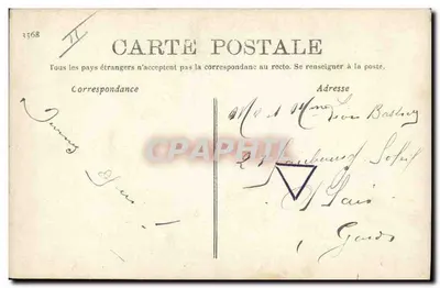 Poisson d'Avril — mulher segurando um cesto de moedas, uma bolsa e um cofre de joias — editor A&S n°763 — Verso
