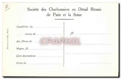 L'Empilage des Bûches — Société des Charbonniers, Chantier 43 et 45, Quai de Grenelle (côté nord) — Verso