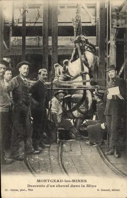 Montceau-les-Mines — Descente d'un cheval dans la Mine — Gilelta, phot., Nice, n°12