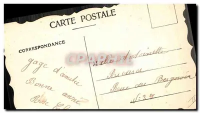 Flores e pássaros — 'Heureuse Année' — Carte postale n°39 — Verso