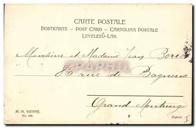 Paisagem invernal — Floresta de Dallemagne — editor M. M. Vienne, n° 162 — Verso