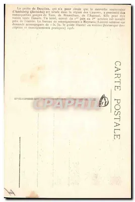 Dargilan — Entrada da Sala dos Lagos — Verso