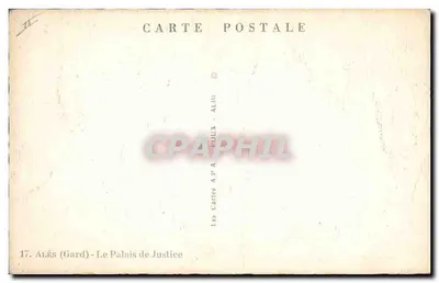 Alès (Gard) — O Palácio de Justiça — Les Cartes A.P. Voulx — Verso