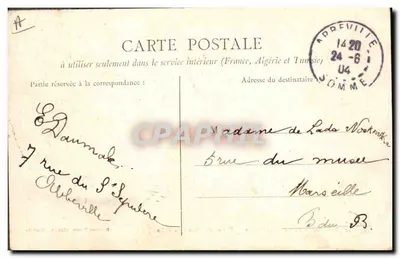 Abbeville — O Palácio de Justiça — Entrada do Campo de Feira — Duclereq & Cie, Abbeville — Verso