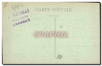 Aurillac — Palácio de Justiça, Prisão, Gendarmeria e perspectiva da Avenida da República — A. Meyssat, Arquiteto Annorat — Verso