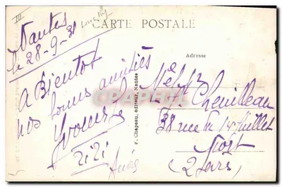 W Bretanii — Młodzi Guérands w strojach festiwnych — F. Chapeau, wydawca Nantes, nr 53 — Rewers