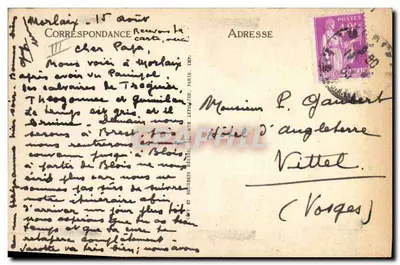 Paimpol — Paimpolanka czekająca na Islandzkiego — ND — Rewers