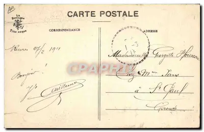 Traje Bretão pitoresco — Pont-Aven — Coleção A. Wervin, St-Briac — Verso