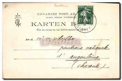 Joven chica de Rosporden (Finistère) — Colección E. Hamonde — n°613 — Reverso