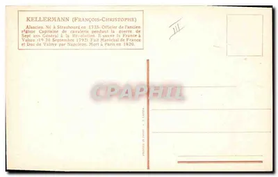 Kellermann (François-Christophe) — Alsacien, general da Revolução e duque de Valmy — editor L. Lapra — Verso