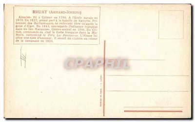Bilhete postal antigo Fantasia Ilustrador Vallet Bruat Marinha Militar — Verso
