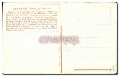Lefebvre (François-Joseph) — Geral de divisão, Maréschal da França — L. Vallet — Verso