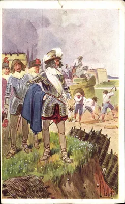 Fabert (Abraham) — Geral francês, governador de Metz — desenho de L. Vallet