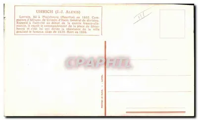 Bilhete postal antigo Fantasia Ilustrador Vallet Uhrich Militaria — Verso