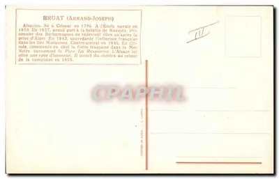 Bruat (Armand-Joseph) — marinheiro e almirante francês — editor L. Vallin — Verso