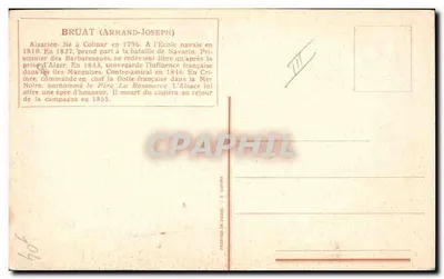 Marinheiros e oficial a bordo de um navio — Bruat (Armand-Joseph) — Impressa em Paris por L. Lautura — Verso