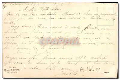 Cena invernal com cervos — R. Ulreich — n° 472 — Verso