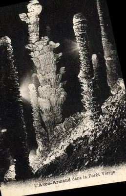 L'Aven-Armand na Floresta Virgem — vista interna da caverna — editor não visível