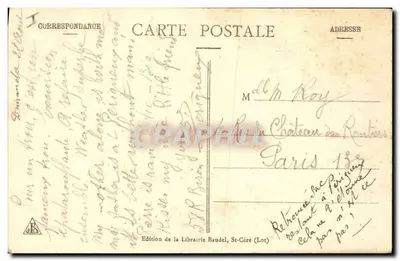 Padirac (Lot) - O Abismo — Edição da Livraria Bandel, St-Céré (Lot), n° 2292 — Verso