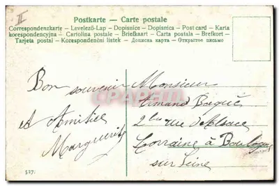 Menina pequena em traje de verão — com jarro de água — n° 527 — Verso