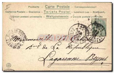 Klein kind dat schildert — blauwe illustratie — Sauvants en Félicitatarians, n°393 — Achterkant