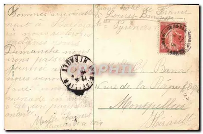 Dziecko w czerwonym kapeluszu — Souvenir de Barbazazar — Grand Hôtel de France — Rewers