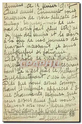Amiens — Palácio de Justiça — editor L. Labon, n° 413 — Verso