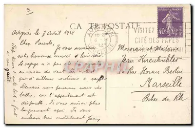 Avignon — Hotel i Biura Prefektury — Wydawca nieznany, numer seryjny nieczytelny — Rewers