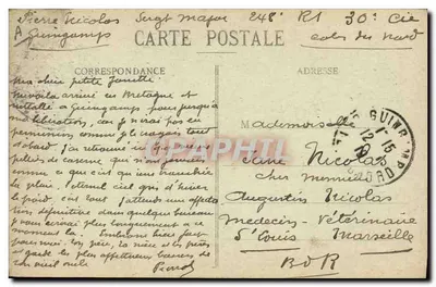 Bretanha - No poço, Pays de Vannes, Auray — Coll. E. Hamonico, St-E. n° 5207 — Verso