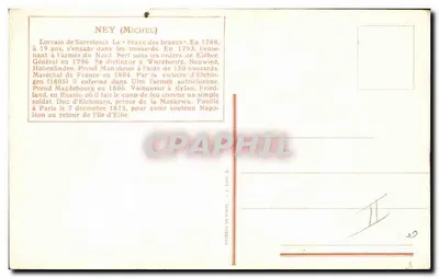Ney (Michel) — Francuski generał — L. Vallet — Rewers