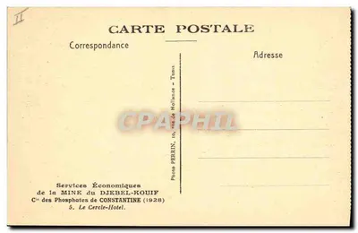Hotel van het Cercle — Constantine — Foto Perrin, rue de Hollande (1928) — Achterkant