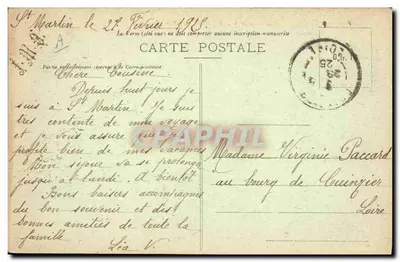 Carnas de SAINT-ÉTIENNE — Poço do Treuïl — Edit. Noutrelles Calofrie, St Étienne — Verso