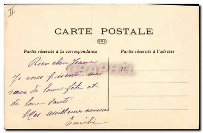 Arranjo de flores e pássaros — Boa Festa — Editor: Postes du Monde, n° 150 — Verso