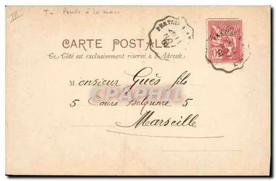 Flores rosas — Bon souvenir et Amitiés — A. — Carte postale de Pertuis — Verso
