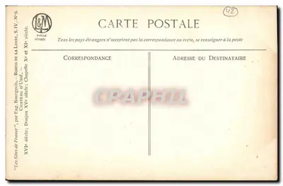 Usse — Het Kasteel — Les Sites de France, S. IV. N°6 — Achterkant