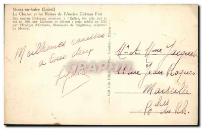 Meung-sur-Loire — Wieża i Ruiny Starego Zamku — Fot. Hilaire — Rewers