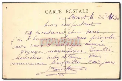 Brest - Le Château — vue du château avec pont métallique et éditeur 'Éditions Artiques' — Verso