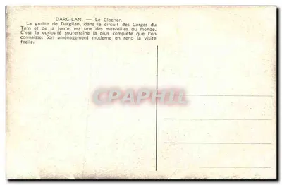 Dargilan — Dziewiczy zegar — Jaskinia Dargilan, w trasie przez Góry Tarn — Rewers