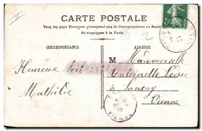 Pai Natal e criança — cena de Natal nevada — Répertoire Français — Verso