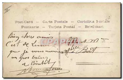 Pupazzola e Babbo Natale — scena di Natale — editore anonimo, n° 4361 — Verso