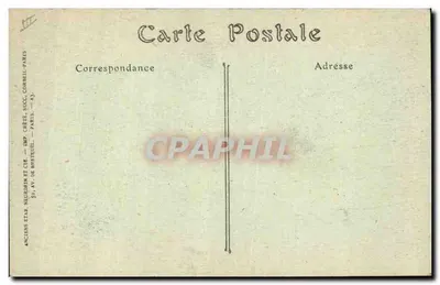 Beauvais — Pałac Sądowy — wydawca Stare Zakłady Neururin i Cie, Drukarnia Cré té, Paryż — Rewers