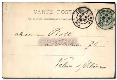 Marinha Francesa - O BRENNUS — A. Couturier, fotógrafo-editor, Toulon, n°4222 — Verso
