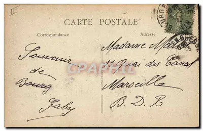 Bourg-en-Bresse — Prefektura — L'Ain Illustré, nr 44, wydawca B.F. Paryż — Rewers