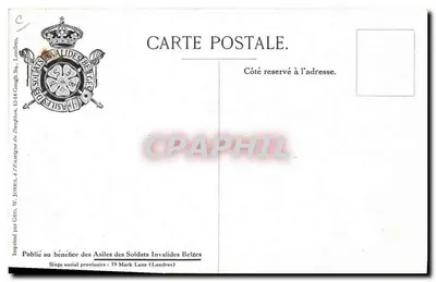 Exército Belga — Carabineiro — Por M. Wagemans — Verso