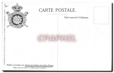 Exército Belga — Artilheiro — Por M. Wagemans — Verso
