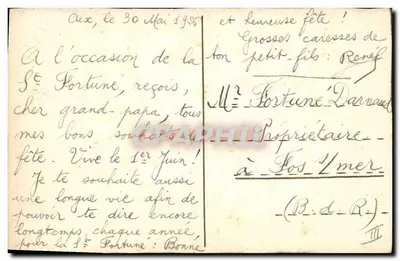 Rosas violetas — Saudações Sinceras — R. Munting — Verso