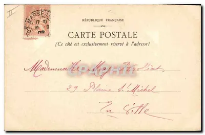 Viooltjes — tekening in waterverf — Parijs, 1904 — Achterkant
